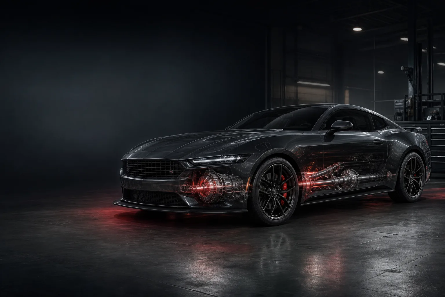 Dark automotive hero for Lucas Transmission General Auto Repair
